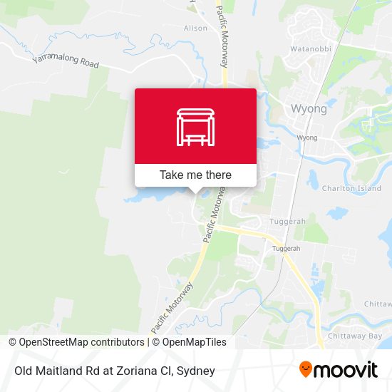 Old Maitland Rd at Zoriana Cl map