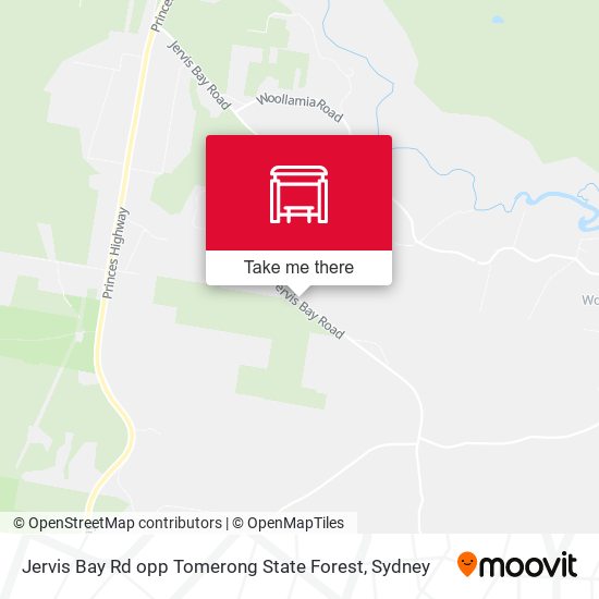 Jervis Bay Rd opp Tomerong State Forest map