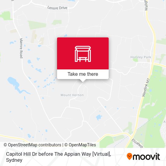 Capitol Hill Dr before The Appian Way [Virtual] map