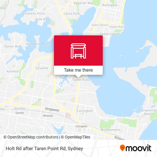 Holt Rd after Taren Point Rd map