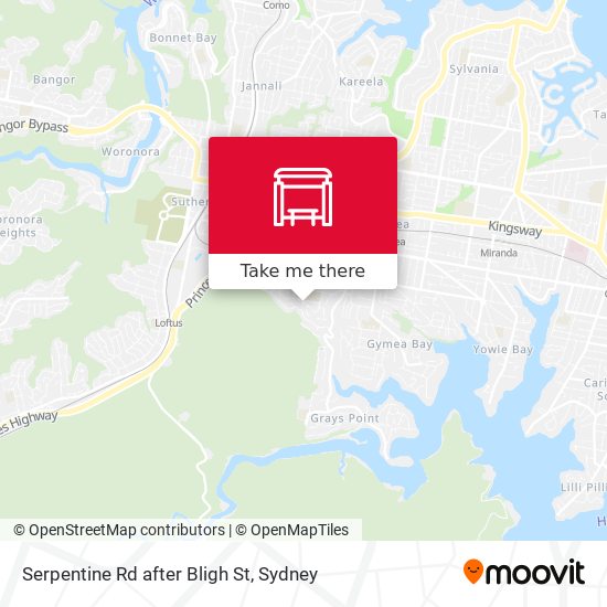 Serpentine Rd after Bligh St map