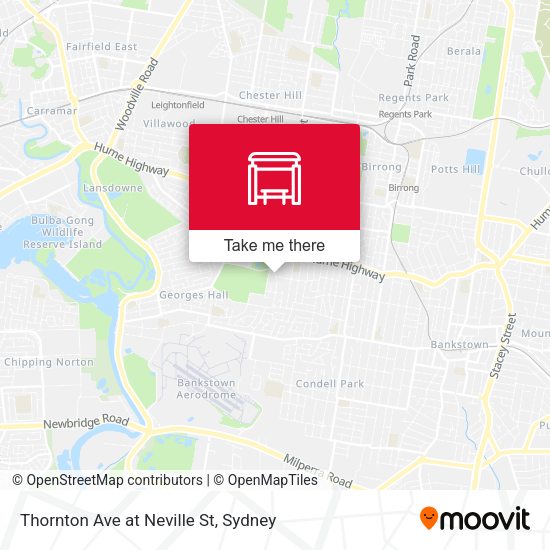 Thornton Ave at Neville St map
