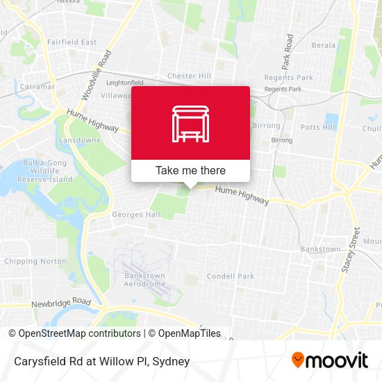 Carysfield Rd at Willow Pl map