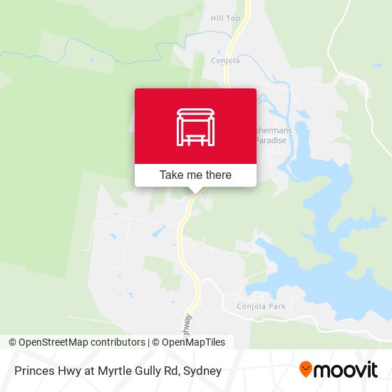 Princes Hwy at Myrtle Gully Rd map