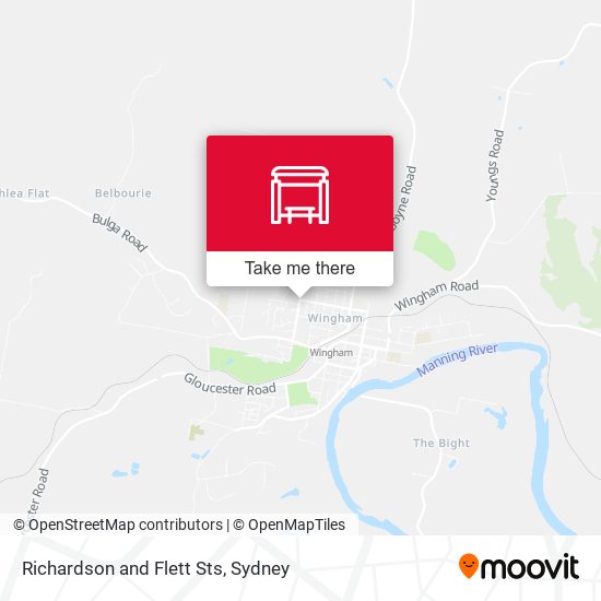 Richardson and Flett Sts map
