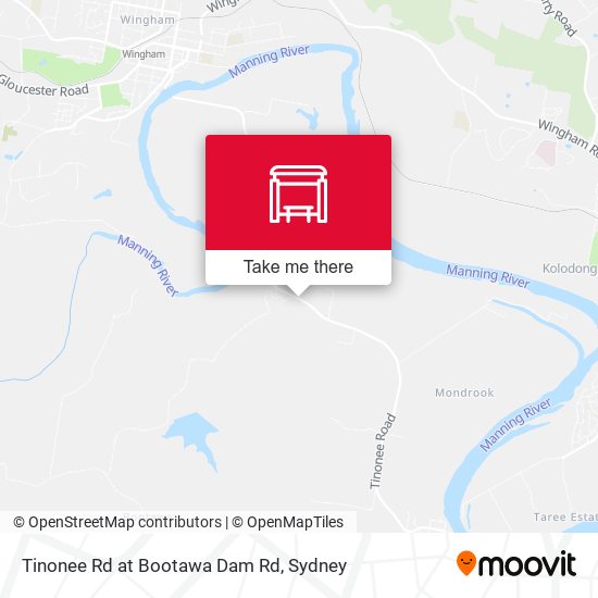 Tinonee Rd at Bootawa Dam Rd map