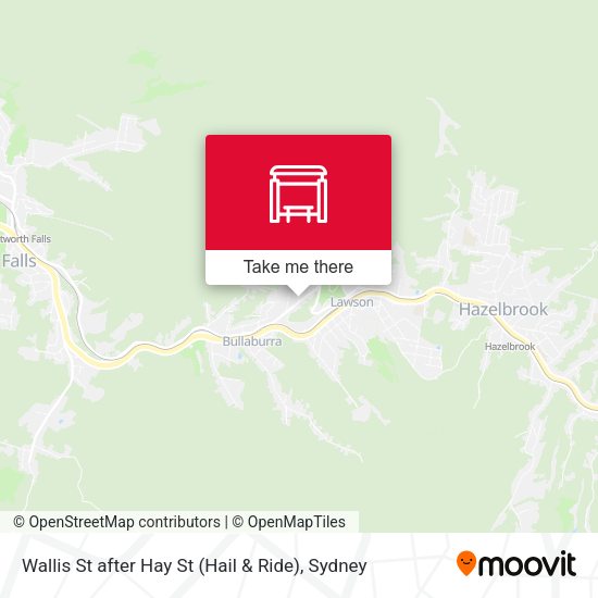 Wallis St after Hay St (Hail & Ride) map