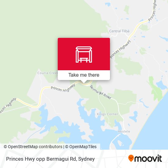 Princes Hwy opp Bermagui Rd map