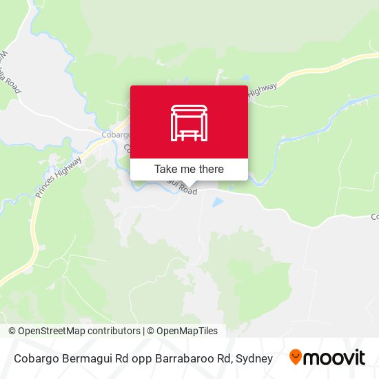 Cobargo Bermagui Rd opp Barrabaroo Rd map