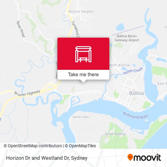 Horizon Dr and Westland Dr map