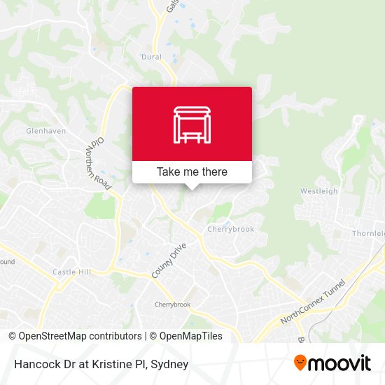Hancock Dr at Kristine Pl map