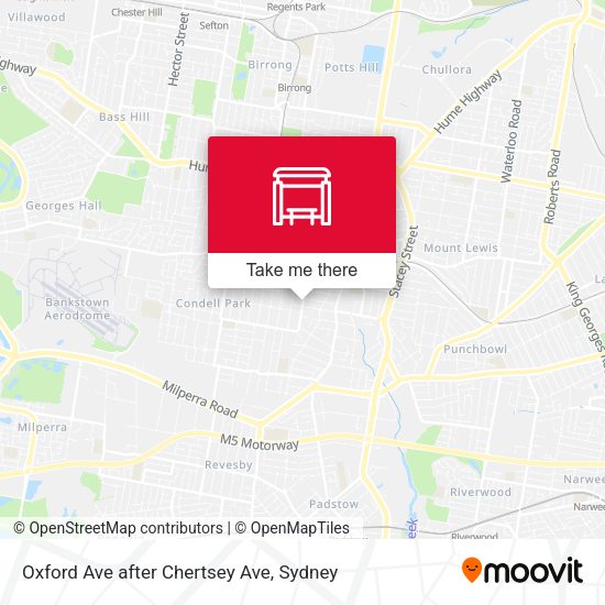 Oxford Ave after Chertsey Ave map
