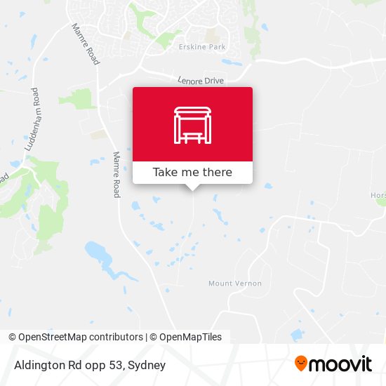 Aldington Rd opp 53 map