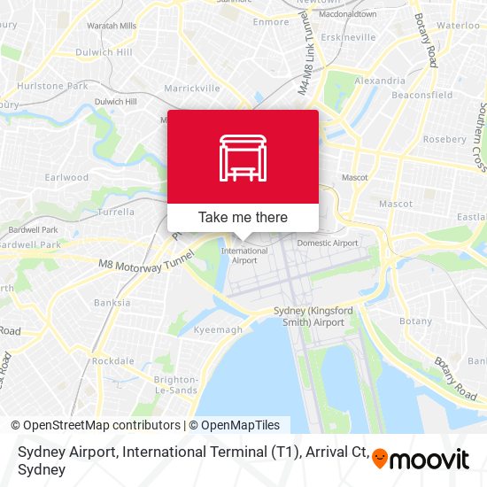 Mapa Sydney Airport, International Terminal (T1), Arrival Ct