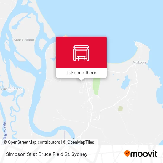 Mapa Simpson St at Bruce Field St