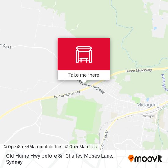 Old Hume Hwy before Sir Charles Moses Lane map