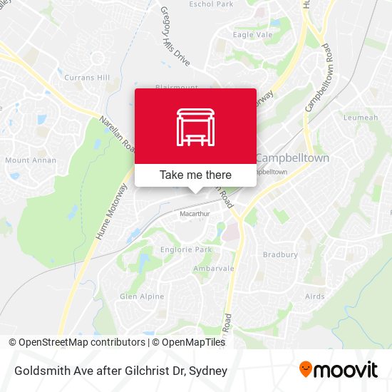 Goldsmith Ave after Gilchrist Dr map