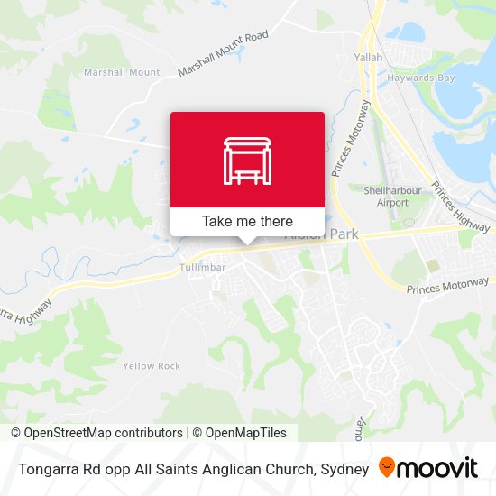 Tongarra Rd opp All Saints Anglican Church map