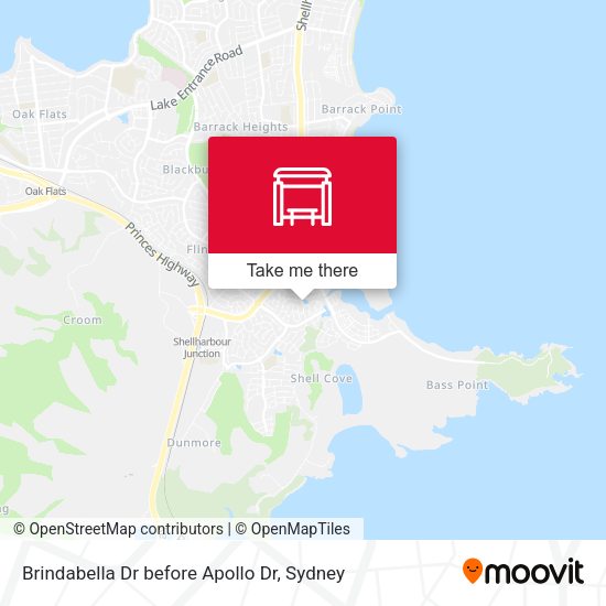 Brindabella Dr before Apollo Dr map