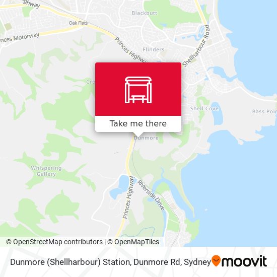 Mapa Dunmore (Shellharbour) Station, Dunmore Rd