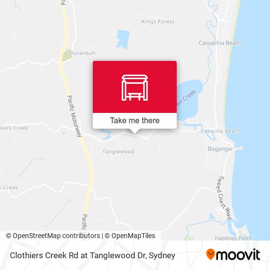 Clothiers Creek Rd at Tanglewood Dr map