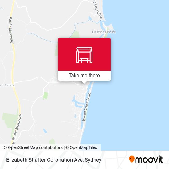 Elizabeth St after Coronation Ave map