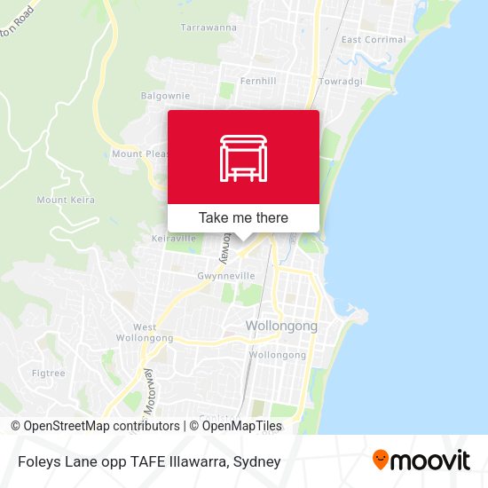 Foleys Lane opp TAFE Illawarra map