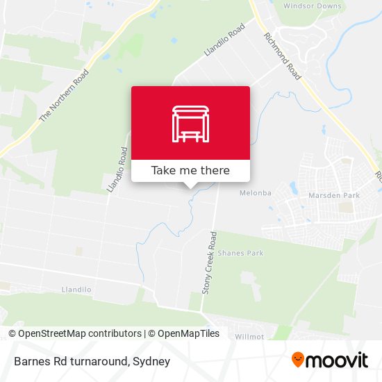 Barnes Rd turnaround map