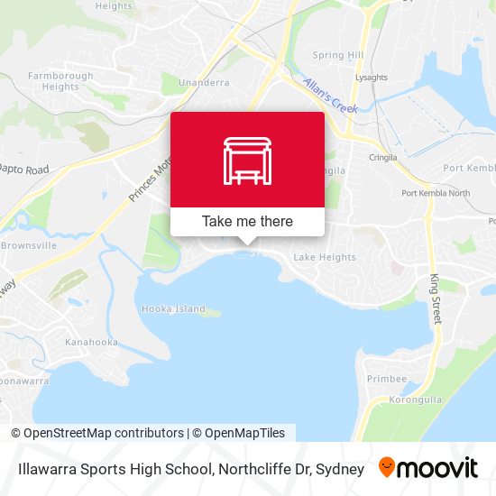 Illawarra Sports High School, Northcliffe Dr map