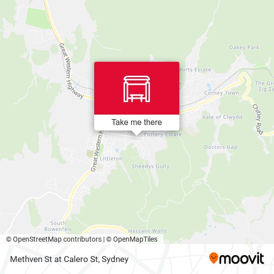 Methven St at Calero St map
