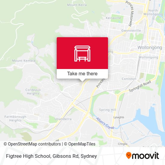 Figtree High School, Gibsons Rd map