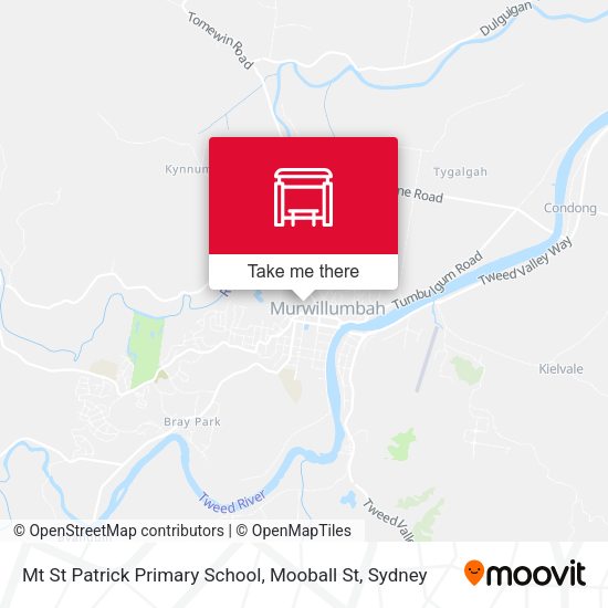 Mt St Patrick Primary School, Mooball St map