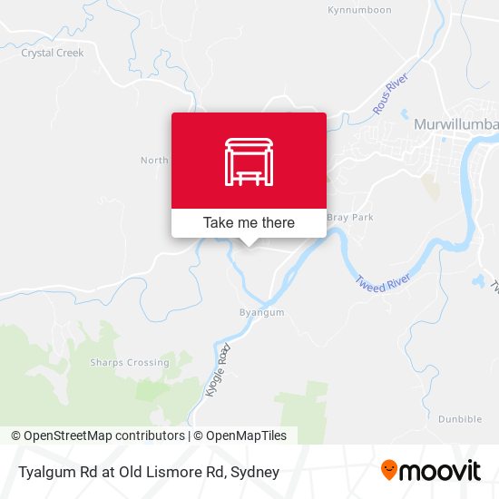 Tyalgum Rd at Old Lismore Rd map