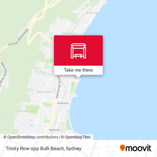 Trinity Row opp Bulli Beach map