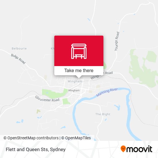 Flett and Queen Sts map