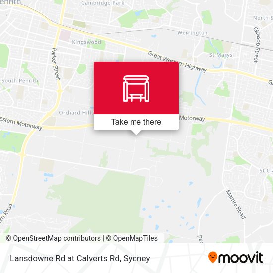 Lansdowne Rd at Calverts Rd map