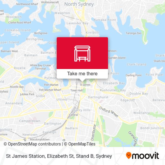 St James Station, Elizabeth St, Stand B map