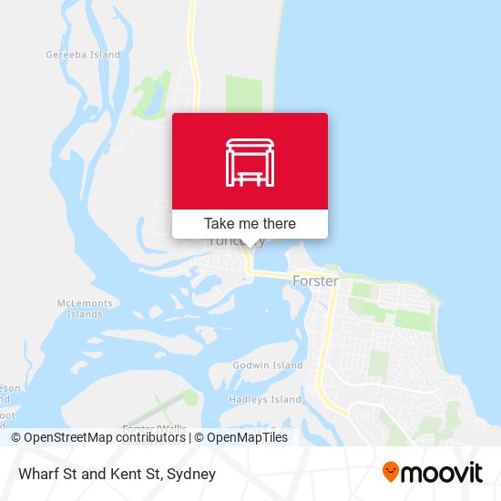 Wharf St and Kent St map