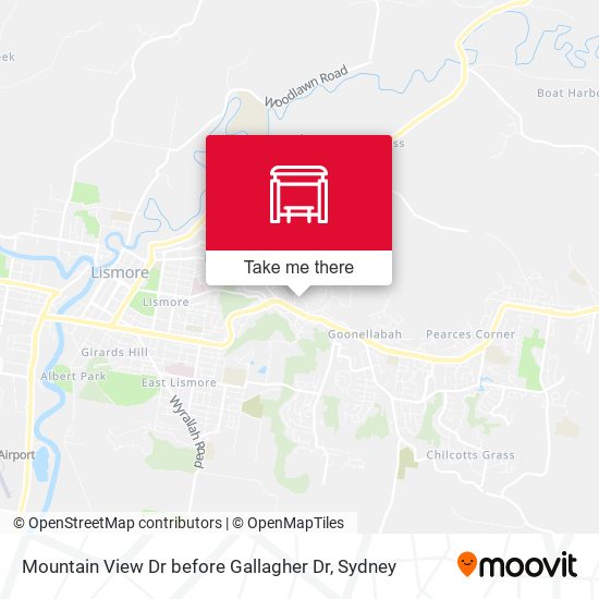 Mountain View Dr before Gallagher Dr map