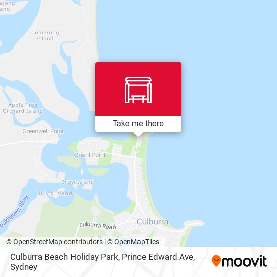 Culburra Beach Holiday Park, Prince Edward Ave map
