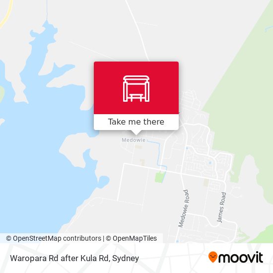 Waropara Rd after Kula Rd map