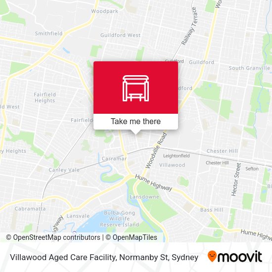 Villawood Aged Care Facility, Normanby St map