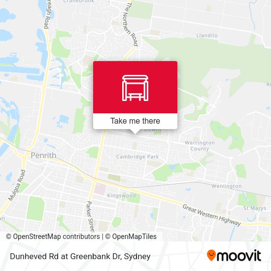 Dunheved Rd at Greenbank Dr map