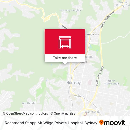 Rosamond St opp Mt Wilga Private Hospital map