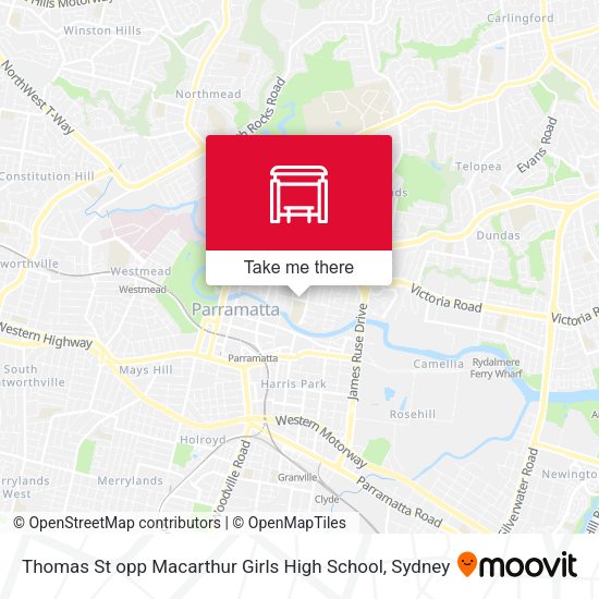 Thomas St opp Macarthur Girls High School map