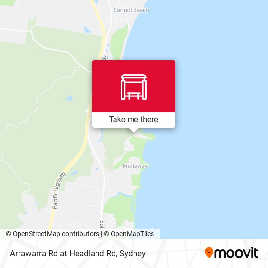 Arrawarra Rd at Headland Rd map