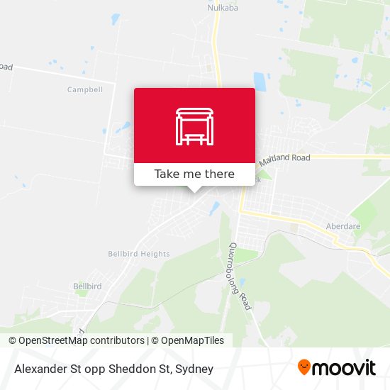 Alexander St opp Sheddon St map