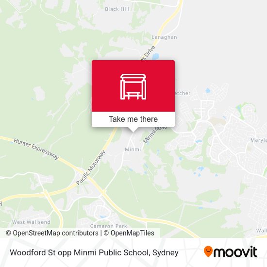 Woodford St opp Minmi Public School map