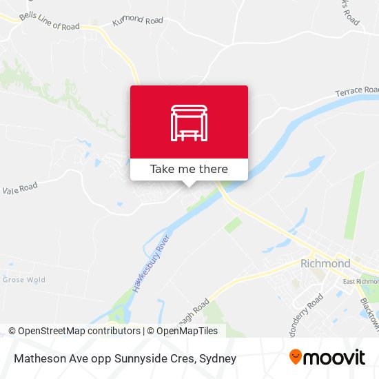 Matheson Ave opp Sunnyside Cres map