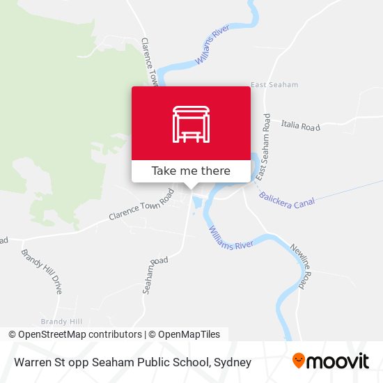 Warren St opp Seaham Public School map